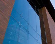 A commercial glass wall in Louisville Kentucky