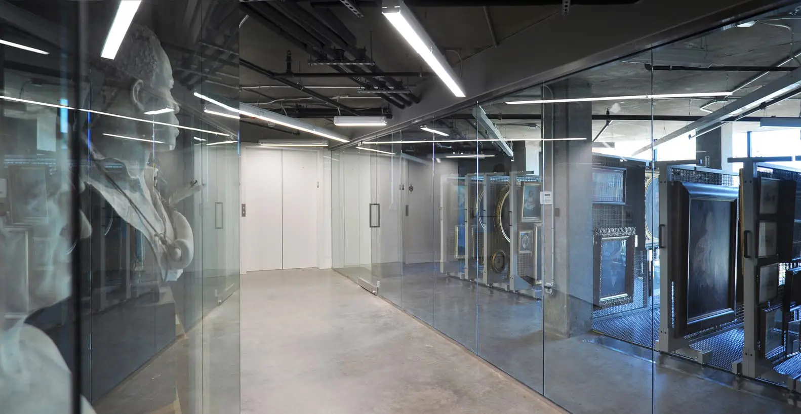Glass Archive Walls in a Historical Society