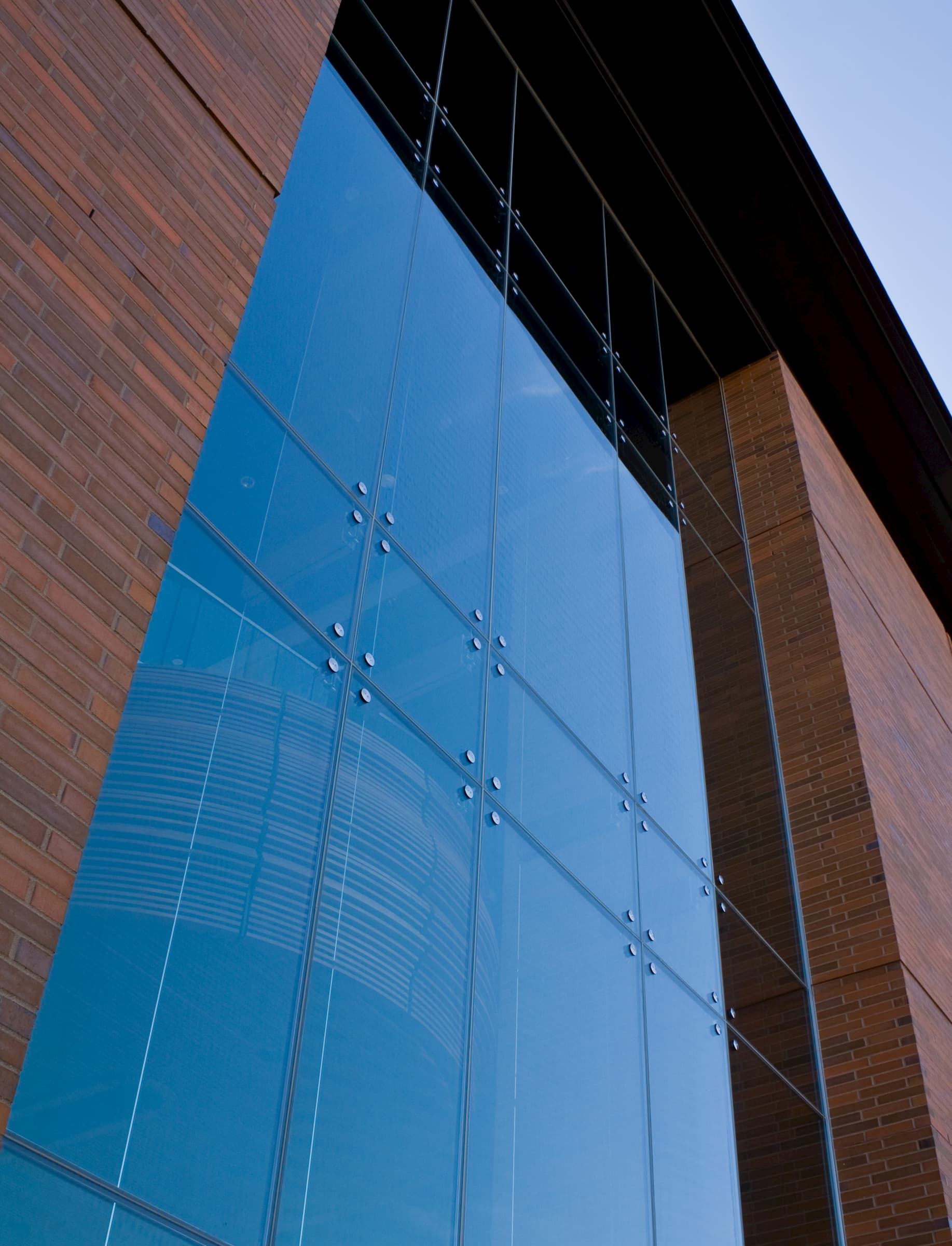 A commercial glass wall in Louisville Kentucky