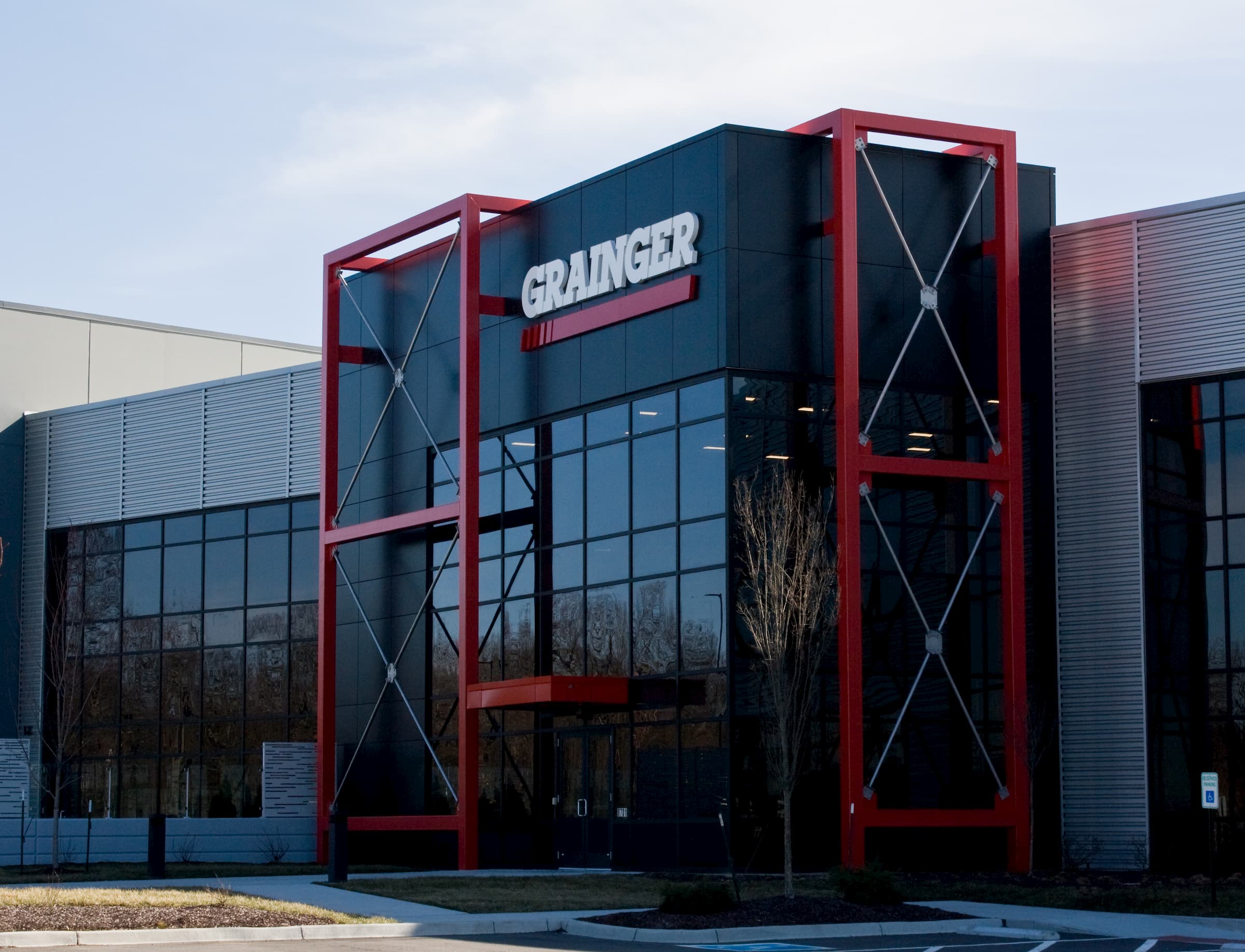 commercial glass doors and a commercial glass facade
