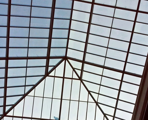 Repairing a glass skylight