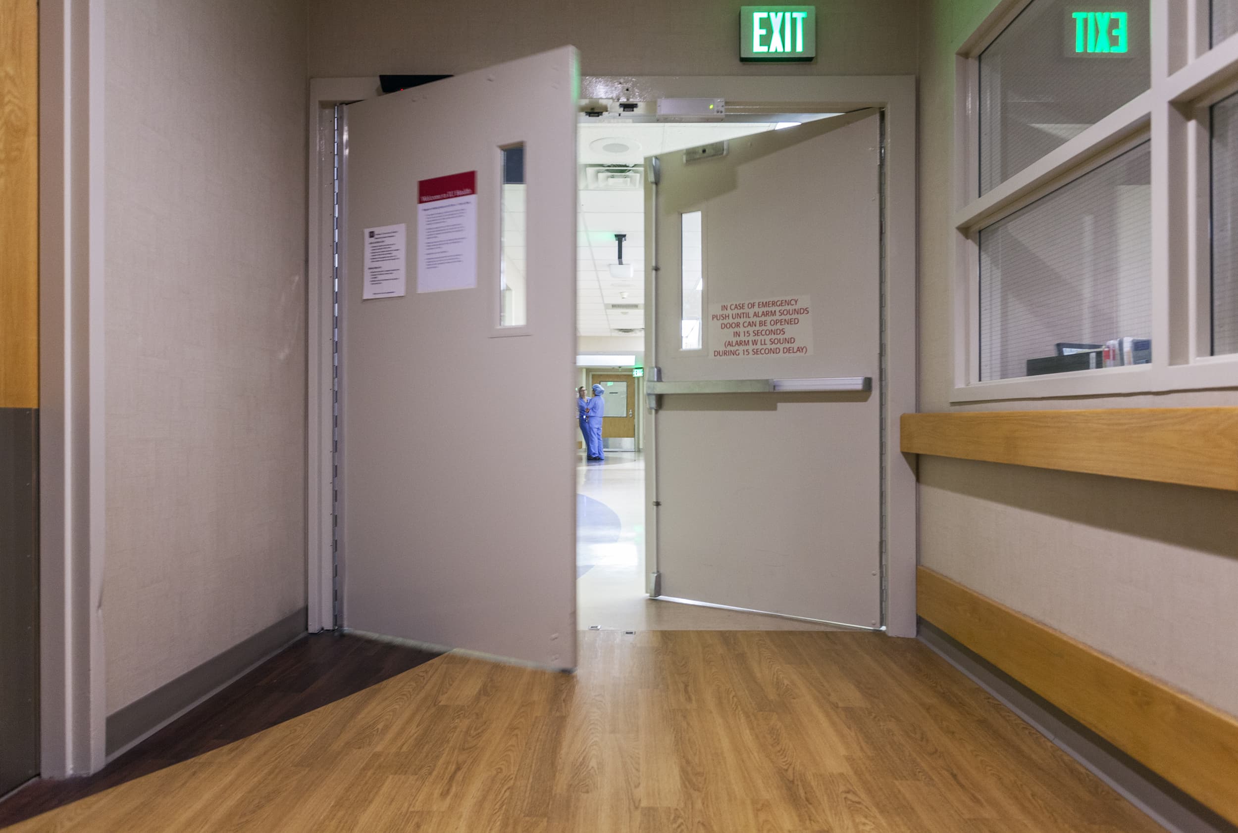 automatic door operator in hospital